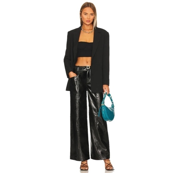 FREE People Star-Crossed Lovers Vegan Straight-Leg Pants - Size 8 - Picture 5 of 16